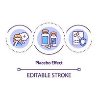 icono del concepto de efecto placebo vector