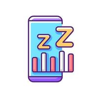 Sleep phase app RGB color icon vector