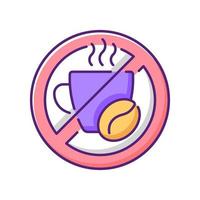 No caffeine RGB color icon vector