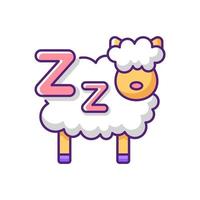 Counting sheeps RGB color icon vector