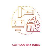Cathode ray tubes concept icon vector