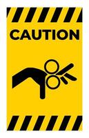 Caution Beware Roller Symbol Sign Isolate On White Background vector