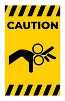 Caution Beware Roller Symbol Sign Isolate On White Background vector