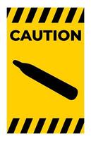 Caution Pressure Gas Symbol Sign Isolate On White Background vector