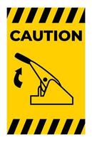 Caution Pull Parking Brake Symbol Sign Isolate On White Background vector