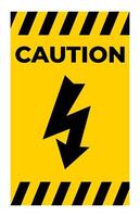 Caution High Voltage Symbol Sign Isolate On White Background vector