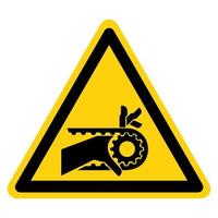 Hand Entanglement Notched Belt Drive Symbol Sign vector