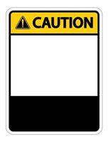 symbol caution sign label on white background vector