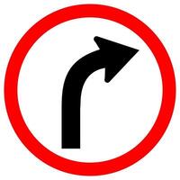 Curve Right Symbol Sign vector