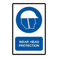 Wear Head Protection Symbol vector