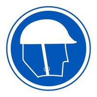 Symbol Wear Head Protection Sign vector