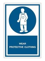 Wear Protective Clothing Symbol vector