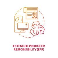 Extended producer responsibility concept icon vector