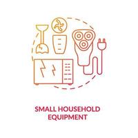 Small household equipment concept icon vector