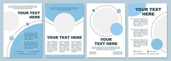 Simple color brochure template vector