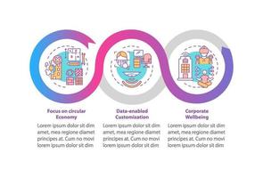 Future office design tendencies vector infographic template