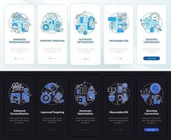 User behaviour analytics onboarding vector template