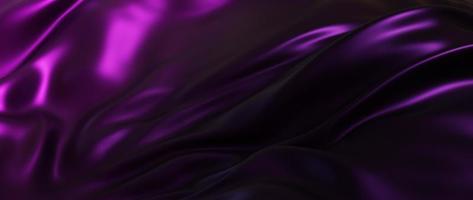 3d render of dark and purple silk photo