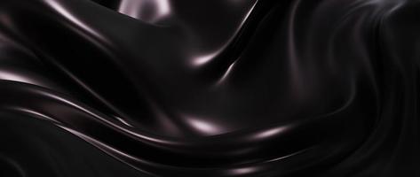 3d render of dark and black silk photo