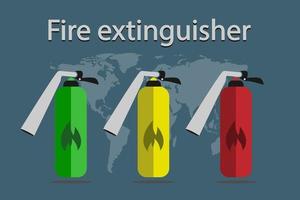 Security icon.Fire extinguisher icon with long shadow black,Simple design style.vector illustration vector