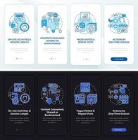 User behaviour analysis onboarding vector template