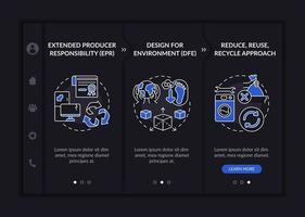E-trash reducing initiatives onboarding vector template