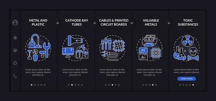 E-trash elements onboarding vector template