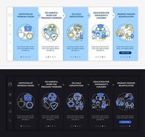 plantilla de vector de incorporación de derechos de trabajadores inmigrantes