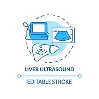 Liver ultrasound concept icon vector