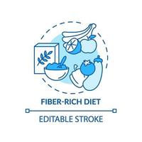 Fiber-rich diet concept icon vector
