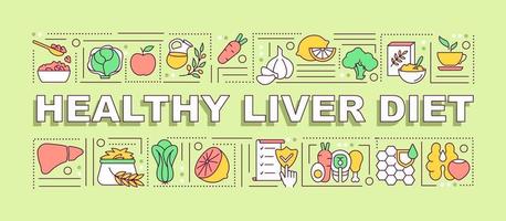 Healthy liver diet word concepts banner vector