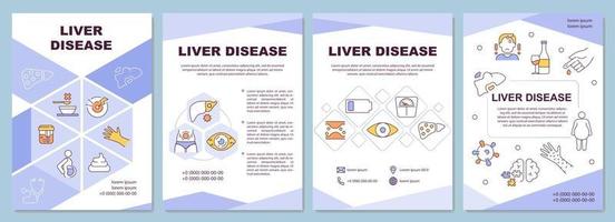 plantilla de folleto de enfermedad hepática vector