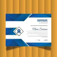 certificado de reconocimiento creativo moderno. plantilla de diseño de certificado vector