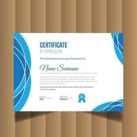 Modern Creative Certificate Of Appreciation. Certificate Design Template vector