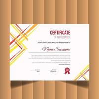 Modern Creative Certificate Of Appreciation. Certificate Design Template vector