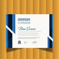 certificado de reconocimiento creativo moderno. plantilla de diseño de certificado vector