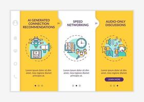Remote events for networking onboarding vector template
