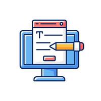 Website content RGB color icon vector