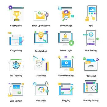 Seo And Web Optimization vector