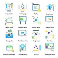 gradiente plano de diseño gráfico vector