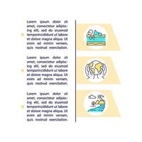 Preventing environmental pollution concept line icons with text vector