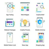 Mobile App and Creative Process vector