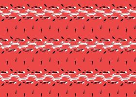 Vector texture background, seamless pattern. Hand drawn, red, black, white colors.