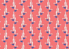 Vector texture background, seamless pattern. Hand drawn, red, blue, white colors.