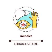 Jaundice concept icon vector