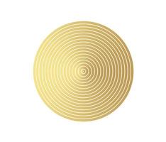 elemento de círculo concéntrico. anillo de oro de color lujoso. Ilustración de vector abstracto para onda de sonido, gráfico dorado, decoración moderna para sitios web, carteles, pancartas, vector de plantilla eps10