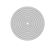 Concentric circle element. Black and white color ring. Abstract  vector illustration for sound wave, Monochrome graphic.