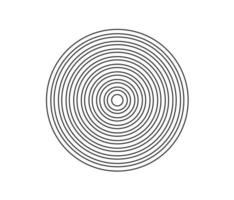 Concentric circle element. Black and white color ring. Abstract  vector illustration for sound wave, Monochrome graphic.