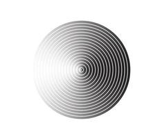 Concentric circle element. Black and white color ring. Abstract  vector illustration for sound wave, Monochrome graphic.