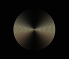 Concentric circle element. Gold luxurious color ring. Abstract  vector illustration for sound wave, golden graphic, Modern decoration for websites, posters, banners, template EPS10 vector